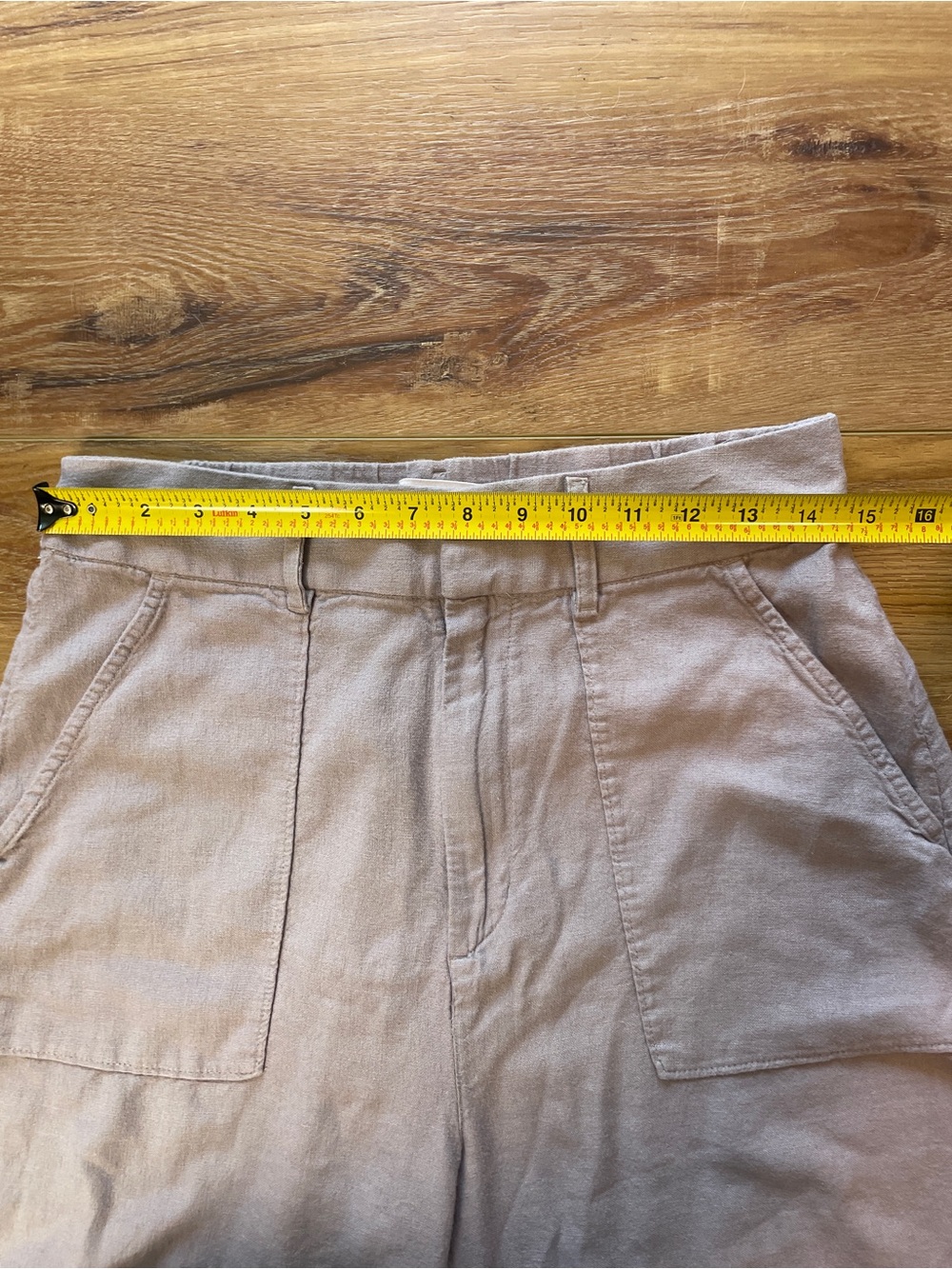 Abercrombie & Fitch Light Gray High-Rise Wide-Leg Pants - Picture 3 of 9